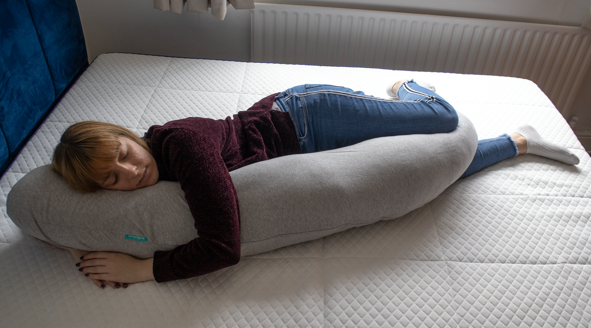 Hugging the Kally Body Pillow